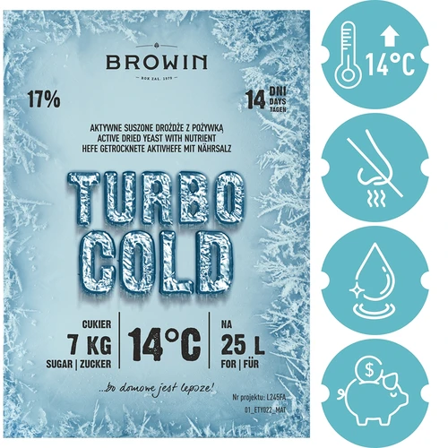 Turbo Cold Gist 120 g - 5 ['distilleergist', ' distilleergisten', ' Turbo Cold gist', ' gist voor moonshine', ' distilleergist voor alcoholfermentatie', ' distillatie', ' moonshine gist', ' Black Label']