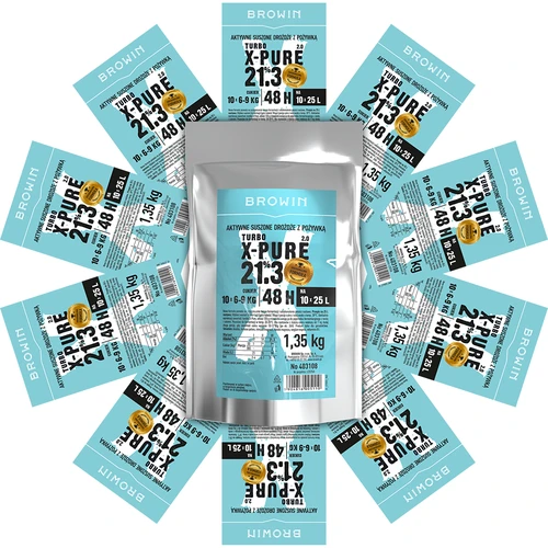 Turbo Gist X-Pure 21,3%, 10 x 25 L, 1,35 kg - 4 ['distilleergist', ' gist voor alcohol', ' turbo gist', ' pure gist', ' gist 21', '3%', ' gist voor brouwsel', ' voor zelfgemaakte drank', ' distilleergist voor 10 x 25 L', ' brouwsel 48 uur', ' zuivere fermentatie', ' suikerbrouwsels', ' voor hoogalcoholische brouwsels', ' voor suikerbrouwsels', ' hoog alcoholpercentage', ' distillatie', ' meer dan 21%', ' snelle fermentatie', ' Browin gist', ' gist 21%', ' alco gist', ' alko gist', ' sterke gist', ' zuivere fermentatie', ' grote verpakking gist']