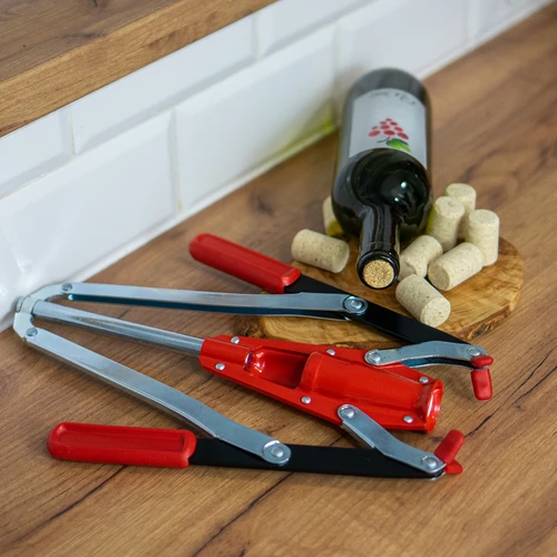 Twee-armige metalen kurkapparaat "Basic" - 3 ['voor het kurken van wijn', ' voor het kurken van flessen', ' voor kurken', ' champagnekurkapparaat', ' handmatige kurkapparaat', ' biowin kurkapparaat', ' browin kurkapparaat', ' waar kurkapparaat kopen']