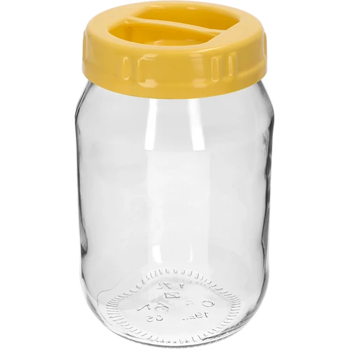 TO-pot 1,7 L met een geel kunststof deksel met handgreep, Ø 100 mm, 1 stuk