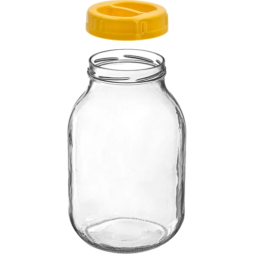 Twist-off pot 3 L en kunststof deksel fi 100, met handvat - 2 ['pot', ' glazen pot', ' glazen pot', ' pot met deksel', ' pot voor het inmaken van augurken', ' pot voor augurken', ' pot voor likeuren', ' pot voor likeuren', ' pot met handvat', ' deksel met handvat', ' praktische pot', ' pot met handvat', ' mooie pot', ' welke pot te kopen']