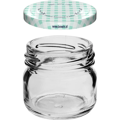 Twist-off pot 30 ml met gekleurde deksel fi 43 - 10 stuks - 3 ['potjes', ' kleine potjes', ' potje', ' glazen pot', ' glazen potjes', ' pot met deksel', ' potjes voor conserven', ' pot voor wecken', ' potjes voor wecken', ' potjes voor kruiden', ' pot voor jam', ' pot voor confituur', ' pot voor honing', ' potje voor honing']