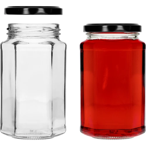 Twist-off pot 385ml met zwart deksel fi 63, 6 stuks. - 4 ['decoratieve potten', ' potten', ' potten met deksels', ' potten voor conserven', ' elegante potten', ' potten voor jam', ' potten voor conserven', ' potten voor de voorraadkast', ' set potten', ' potten met deksels', ' bos in een pot', ' decoratieve potten', ' decoratieve pot', ' pot voor vlees', ' vlees in een pot', ' vleeswaren in een pot']
