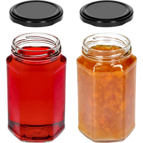 Twist-off pot 385ml met zwart deksel fi 63, 6 stuks. - 5 ['decoratieve potten', ' potten', ' potten met deksels', ' potten voor conserven', ' elegante potten', ' potten voor jam', ' potten voor conserven', ' potten voor de voorraadkast', ' set potten', ' potten met deksels', ' bos in een pot', ' decoratieve potten', ' decoratieve pot', ' pot voor vlees', ' vlees in een pot', ' vleeswaren in een pot']