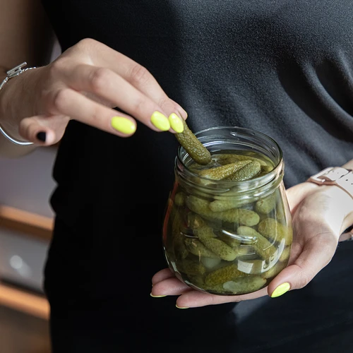Twist-off pot 500ml "Omgekeerde Amfora" met zwarte deksel fi 82/6, 6 stuks - 11 ['pot', ' amfora pot', ' pot 500ml', ' set van potten', ' glazen potten', ' pot voor conserven', ' potten voor cosmetica', ' potten 6 stuks', ' glazen pot', ' potten voor jam', ' potten voor confituren', ' potten voor marmelades', ' potten voor vleesconserven', ' potten voor potten', ' potten voor cosmetica']