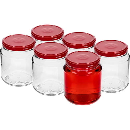 Twist-off pot, dikke 580ml met bordeauxrood deksel fi82/6, 6 stuks - 2 ['potten', ' pot', ' set van potten', ' containers', ' glazen containers', ' opslagpotten', ' keukenpotten', ' glazen potten', ' potten met metalen deksel', ' voedselopslagpotten', ' inmaakpotten', ' kruidenpotten', ' koffiepots', ' theepotten', ' vaatwasmachinebestendige potten', ' glazen pot', ' pot met deksel', ' potten set', ' jam potten', ' dikke pot', ' dikke']