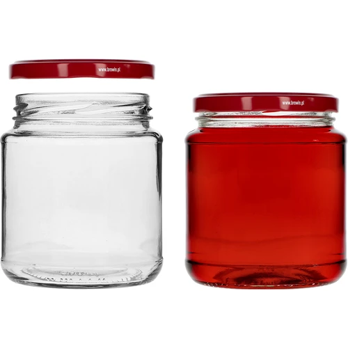Twist-off pot, dikke 580ml met bordeauxrood deksel fi82/6, 6 stuks - 3 ['potten', ' pot', ' set van potten', ' containers', ' glazen containers', ' opslagpotten', ' keukenpotten', ' glazen potten', ' potten met metalen deksel', ' voedselopslagpotten', ' inmaakpotten', ' kruidenpotten', ' koffiepots', ' theepotten', ' vaatwasmachinebestendige potten', ' glazen pot', ' pot met deksel', ' potten set', ' jam potten', ' dikke pot', ' dikke']
