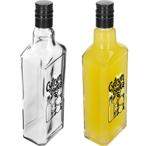 Tynktura-fles 500 ml met opdruk ‘Cytrynówka’ en schroefdop - 4