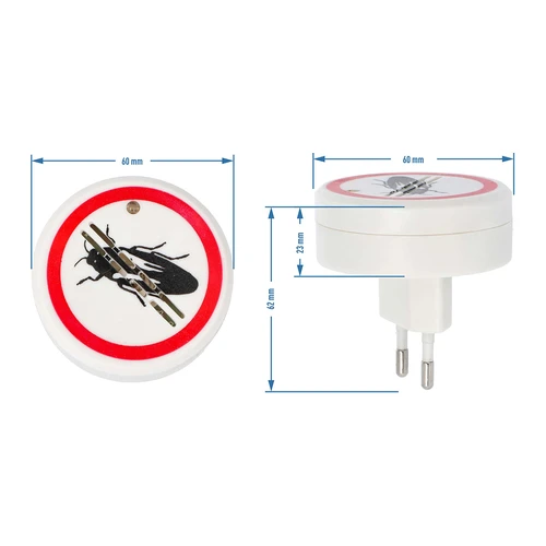 Ultrasone insectenverjager - voor huishoudelijk gebruik - 6 ['afschrikmiddel', ' insectenafschrikker', ' ultrasone afschrikker', ' elektrische afschrikker', ' insectenverjager']