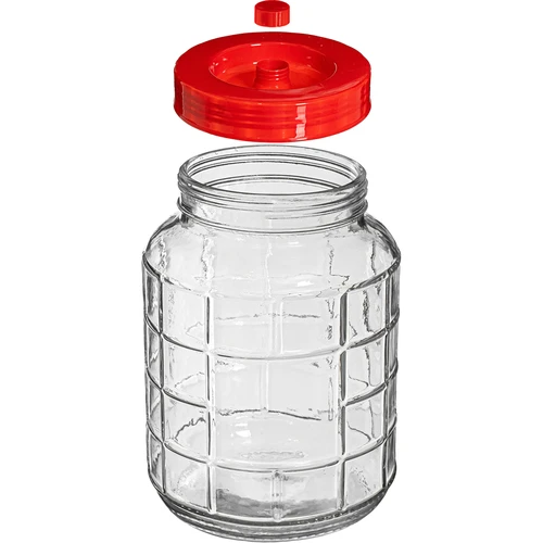 Universele pot 10 L - 4 ['wijnpot', ' inmaakpot', ' wijnpot', ' grote glazen pot', ' voor likeur']