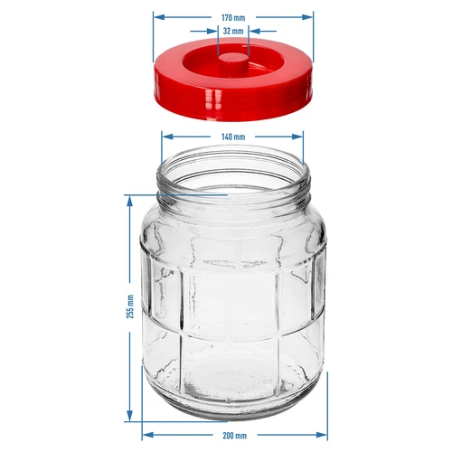 Universele pot 5 L - 6 ['pot voor conserven', ' potten voor conserven', ' gewone pot', ' gewone potten', ' goedkope potten', ' grote pot voor augurken', ' grote pot voor augurken', ' grote pot voor kool']