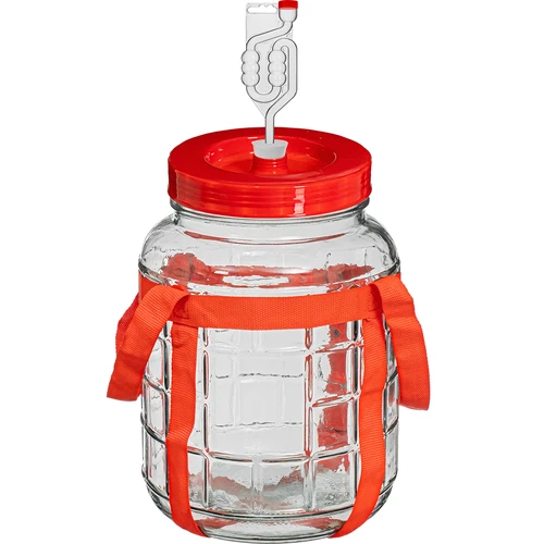 Universele pot 8 L - 6 ['wijnpot', ' inmaakpot', ' wijnpot', ' grote glazen pot', ' voor likeur']