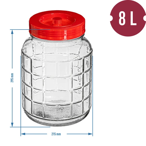 Universele pot 8 L - 7 ['wijnpot', ' inmaakpot', ' wijnpot', ' grote glazen pot', ' voor likeur']