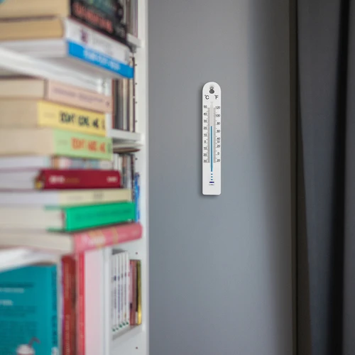 Universele thermometer (-30 tot +50°C), 17 cm, wit - 5 ['thermometer', ' universele thermometer', ' thermometer van kunststof', ' thermometer met duidelijke schaal', ' thermometer met dubbele schaal in °C en °F', ' thermometer voor ruimtes met hoge luchtvochtigheid', ' buitenthermometer tot -30°C', ' vochtbestendige thermometer', ' thermometer in witte kleur', ' stevige thermometer']