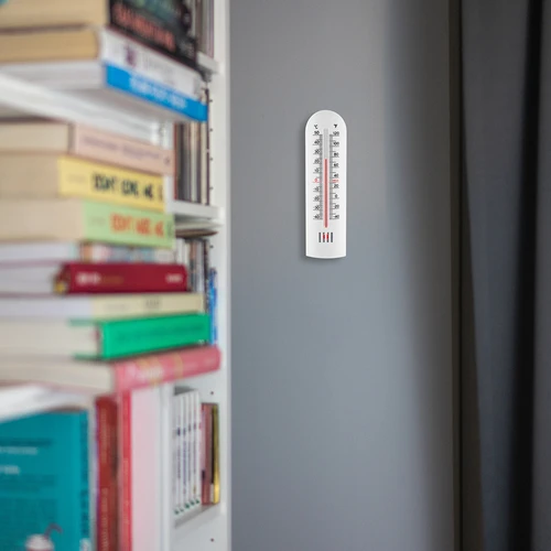 Universele thermometer (-40°C tot +50°C) 16cm - 5 ['kwikvrije thermometer', ' universele thermometer', ' thermometer van kunststof', ' thermometer met duidelijke schaal', ' thermometer met dubbele schaal', ' thermometer voor ruimtes met hoge luchtvochtigheid']