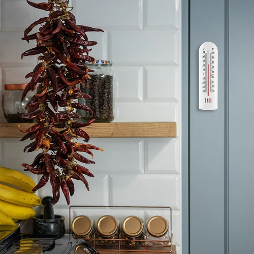 Universele thermometer (-40°C tot +50°C) 16cm - 6 ['kwikvrije thermometer', ' universele thermometer', ' thermometer van kunststof', ' thermometer met duidelijke schaal', ' thermometer met dubbele schaal', ' thermometer voor ruimtes met hoge luchtvochtigheid']