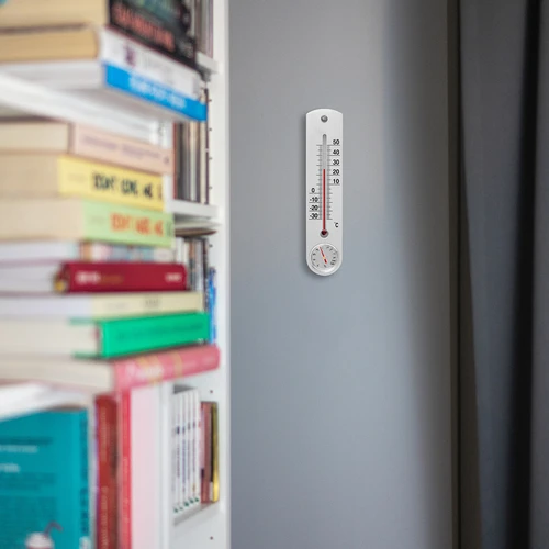 Universele zilveren thermometer met hygrometer (-30°C tot +50°C) 25cm - 6
