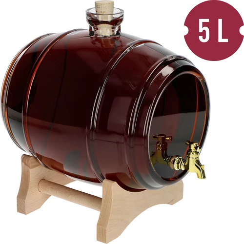 Vat 5 L "Honderd Jaar" - kleurloos - 2 ['vat', ' vaten', ' vat voor likeuren', ' vat voor likeuren', ' vat', ' vat met kraantje', ' vat met dispenser']
