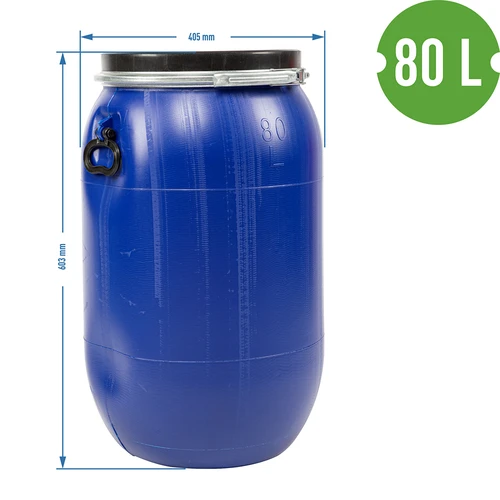 Vat voor kool, komkommers 80 L, blauw met klemring - 12 ['vaten voor het fermenteren', ' vaten voor augurken', ' vat voor komkommers', ' vat voor kool', ' vat voor het fermenteren van komkommers', ' vat voor het fermenteren van kool', ' vaten voor regenwater', ' vat voor regenwater', ' vat voor het verzamelen van regenwater', ' afsluitbaar vat', ' vat voor voedsel', ' vat met klemring', ' plastic vat', ' goed vat', ' blauwe vat']
