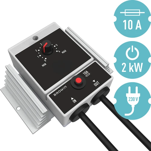 Vermogenregelaar voor verwarmingselement, tot 2 kW - 3 ['vermogenregelaar voor verwarmingselement', ' verwarmingsvermogenregelaar', ' voor destillatie', ' voor destilleerder verwarmingselement', ' voor het regelen van verwarmingselementen', ' verwarmingselementregeling', ' verwarmingselementen voor destilleerders', ' instellen van verwarmingsvermogen bij destillatie', ' accessoires voor destillatie', ' destillatie', ' temperatuur bij destillatie', ' apparatuur voor destillatie', ' regeling van verwarmingsvermogen']