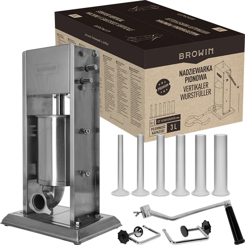 Verticale premium vuller 3 L - 2 ['worstenstopper', ' verticale worstenvuller', ' beste worstenstopper', ' worstmachine', ' worstmaker', ' worstmaker', ' worstenset', ' worstenvuller', ' slagerijvuller', ' verticale vuller', ' trechters voor vulmachines', ' innovatieve slagerijvuller', ' vuller van 3 L', ' zelfgemaakte worsten', ' huiselijke worstenvuller']