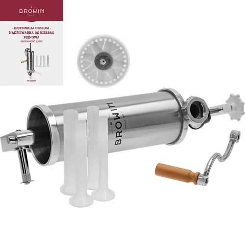 Verticale vuller 2,5 kg - 3 ['worstenvuller', ' voor zelfgemaakte worsten', ' voor vleeswaren', ' voor Krakauer', ' thuisvleeswaren', ' voor darmen', ' voor eiwitomhulsels', ' hoe worsten vullen', ' worstenvuller', ' vleesvuller', ' verticale vuller']