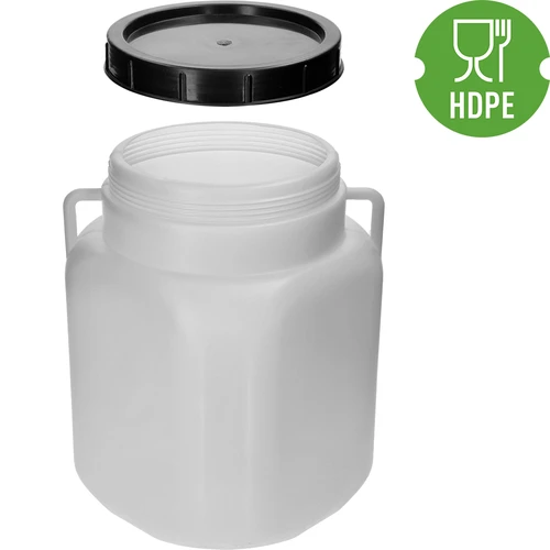 Vierkant Vat van 30 L, wit, met handvatten, Sterk - 4 ['vaten voor het fermenteren', ' vaten voor augurken', ' vat voor komkommers', ' vat voor kool', ' vat voor het fermenteren van komkommers', ' vat voor het fermenteren van kool', ' vierkant vat', ' afsluitbaar vat', ' voedselvat', ' schroefvat', ' plastic vat', ' kunststof vat', ' vat met handvatten', ' goed vat', ' wit vat', ' vat met deksel', ' luchtdicht vat', ' regenton', ' vat voor regenwater']