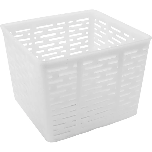 Vierkante kaasmakerijvorm 11 x 11 x 8,5 cm voor 500 g  - 1 ['Vierkante kaasmakerijvorm', ' Vierkante kaasmakerijvorm', ' kaasvorm', ' kaasvormen', ' zelfgemaakte kazen']