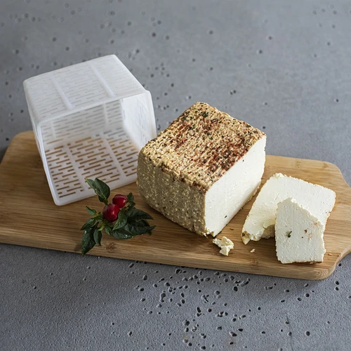 Vierkante kaasmakerijvorm 11 x 11 x 8,5 cm voor 500 g - 3 ['Vierkante kaasmakerijvorm', ' Vierkante kaasmakerijvorm', ' kaasvorm', ' kaasvormen', ' zelfgemaakte kazen']