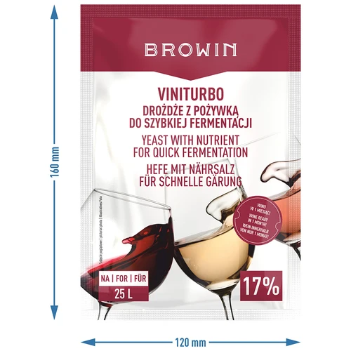 ViniTurbo - gist voor snelle fermentatie, 20 g - 3 ['gist met voedingsstof', ' wijngist met voedingsstof', ' wijnmaakgist met voedingsstof', ' gist en voedingsstof voor wijn', ' voedingsstof voor wijn', ' actieve gedroogde wijngist', ' wijngist', ' gist voor wijn', ' wijnmaakgist', ' gedroogde wijnmaakgist', ' gedroogde gist', ' gedroogde gist voor wijn', ' gist voor rode wijn', ' gist voor witte wijn', ' gist voor roséwijn']