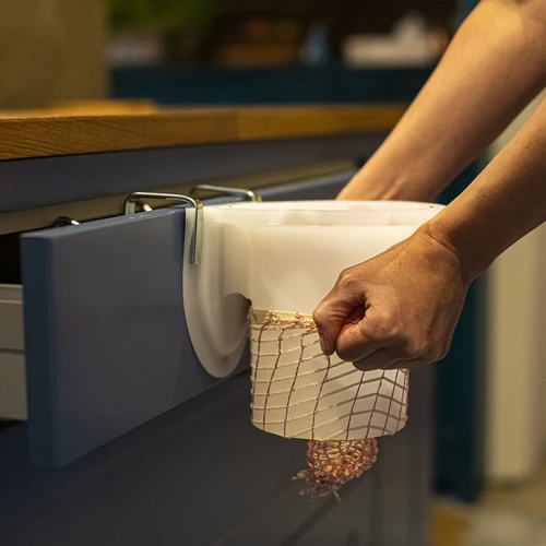 Vleeswaren net met afmetingen 18 cm x 3 m, met thermische weerstand tot 220°C - 4 ['net voor ham', ' voedingsnet', ' net voor vleeswaren', ' net voor het roken van vleeswaren', ' net voor gerijpte vleeswaren']