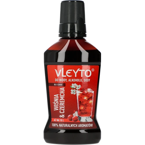 VLEYTO Kers & Vogelkers – smaakessence met natuurlijke aroma's, 250 ml  - 1 