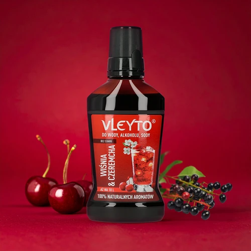 VLEYTO Kers & Vogelkers – smaakessence met natuurlijke aroma's, 250 ml - 4