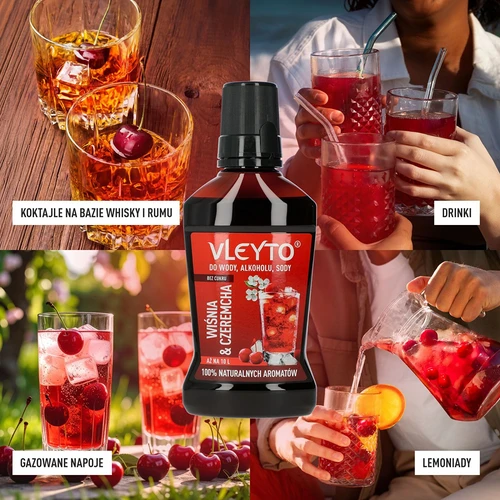 VLEYTO Kers & Vogelkers – smaakessence met natuurlijke aroma's, 250 ml - 7