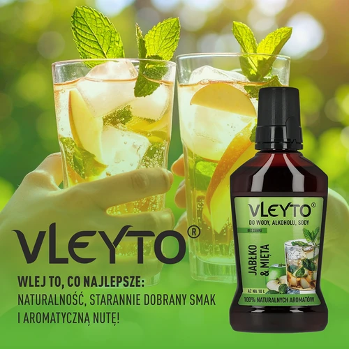 VLEYTO Munt & Appel – smaakessence met natuurlijke aroma's, 250 ml - 6 ['smaakessences', ' smaakextracten', ' smaakessences voor alcohol', ' smaakextracten voor dranken', ' essences voor cocktails', ' essences voor dranken', " essences met natuurlijke aroma's", ' aromatisering van dranken', ' browin essences', ' nieuwe essences', ' hit in smaakessences', ' zelfgemaakte dranken', ' smaakvolle cocktails voor een feestje', " 100% natuurlijke aroma's", ' smaakvolle cocktails', ' extract voor 10 liter', ' essence voor 10 L', ' voor cocktails en dranken', ' smaakconcentraat', " aroma's voor alcohol", ' smaken voor cocktails', ' natuurlijke essences', " natuurlijke aroma's", ' genoeg voor veel', ' nieuwigheid', ' must have']