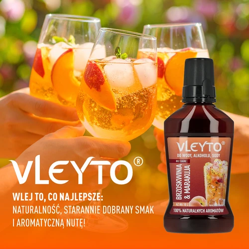 VLEYTO Perzik & Passievrucht – smaakessence met natuurlijke aroma's, 250 ml - 6 ['smaakessences', ' smaakextracten', ' smaakessences voor alcohol', ' smaakextracten voor dranken', ' essences voor cocktails', ' essences voor dranken', " essences met natuurlijke aroma's", ' aromatisering van dranken', ' browin essences', ' nieuwe essences', ' hit in smaakessences', ' zelfgemaakte dranken', ' smaakvolle drankjes voor een feestje', " 100% natuurlijke aroma's", ' smaakvolle cocktails', ' extract voor 10 liter', ' essence voor 10 L', ' voor cocktails en dranken', ' smaakconcentraat', " aroma's voor alcohol", ' smaken voor cocktails', ' natuurlijke essences', " natuurlijke aroma's", ' genoeg voor veel', ' nieuwigheid', ' must have']