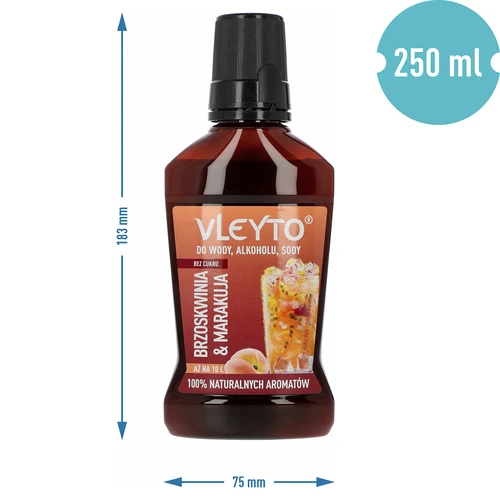 VLEYTO Perzik & Passievrucht – smaakessence met natuurlijke aroma's, 250 ml - 5 ['smaakessences', ' smaakextracten', ' smaakessences voor alcohol', ' smaakextracten voor dranken', ' essences voor cocktails', ' essences voor dranken', " essences met natuurlijke aroma's", ' aromatisering van dranken', ' browin essences', ' nieuwe essences', ' hit in smaakessences', ' zelfgemaakte dranken', ' smaakvolle drankjes voor een feestje', " 100% natuurlijke aroma's", ' smaakvolle cocktails', ' extract voor 10 liter', ' essence voor 10 L', ' voor cocktails en dranken', ' smaakconcentraat', " aroma's voor alcohol", ' smaken voor cocktails', ' natuurlijke essences', " natuurlijke aroma's", ' genoeg voor veel', ' nieuwigheid', ' must have']