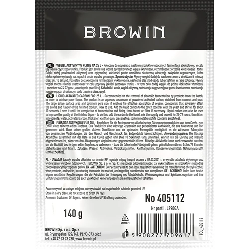 Vloeibare actieve kool voor 25 L, 140 g - 2 ['vloeibare actieve kool', ' vloeibare kool', ' actieve kool voor alcohol', ' actieve kool voor alcoholfiltratie', ' actieve kool voor destillaatfiltratie', ' toevoegingen voor alcohol']