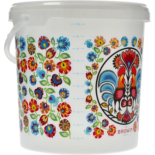 Voedselemmer GWIOZDA - met deksel, 10 L - 3 ['tuinemmer', ' emmer met deksel', ' emmer voor de tuin', ' emmer met deksel', ' afsluitbare emmer', ' afsluitbare emmer', ' emmer met opdruk', ' voor paddenstoelen']