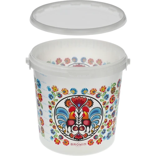Voedselemmer GWIOZDA - met deksel, 10 L - 5 ['tuinemmer', ' emmer met deksel', ' emmer voor de tuin', ' emmer met deksel', ' afsluitbare emmer', ' afsluitbare emmer', ' emmer met opdruk', ' voor paddenstoelen']