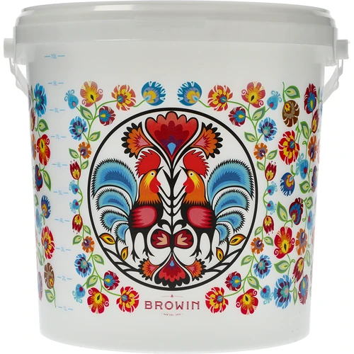 Voedselemmer GWIOZDA - met deksel, 10 L - 2 ['tuinemmer', ' emmer met deksel', ' emmer voor de tuin', ' emmer met deksel', ' afsluitbare emmer', ' afsluitbare emmer', ' emmer met opdruk', ' voor paddenstoelen']