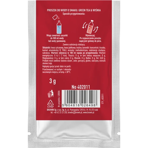 VSYPTO met Green Tea Kers-smaak, 3 g - 3