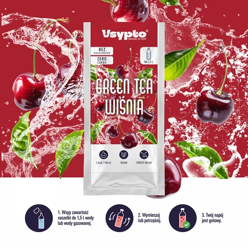 VSYPTO o smaku Green Tea Wiśnia, 9g - 5