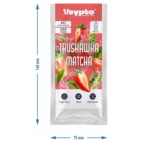 VSYPTO o smaku Truskawka Matcha, 9g - 4