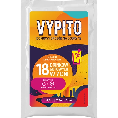 VYPITO 12%, saszetka na 18 drinków - Chillout lekko owocowy, 126 g
