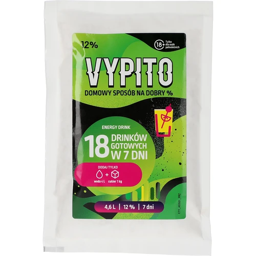 VYPITO 12%, saszetka na 18 drinków - Energy drink, 126 g