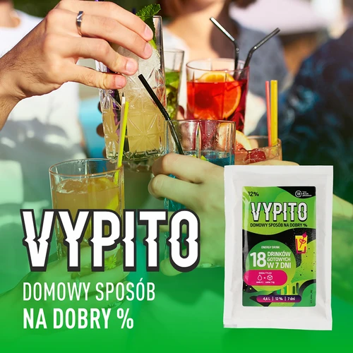 VYPITO 12%, zakje voor 18 drankjes - Energiedrank, 126 g - 6 ['voor drankjes', ' voor alcohol', ' snelle fermentatie', ' mix voor het maken van dranken', ' ideaal voor drankjes', ' om alcohol te maken', ' frisdranken', ' doe-het-zelf alcohol', ' doe-het-zelf dranken', ' zelfgemaakte drankjes', ' handgemaakte alcohol', ' alcoholische cocktails', ' voor dranken met alcohol', ' energiedrank', ' smaakdrankjes', ' chillout', ' alcohol voor een feestje', ' zelfgemaakte alcohol', ' zelfgemaakte dranken', ' gist met voedingsstoffen', ' thuisgistfermentatie', ' energiedrank']