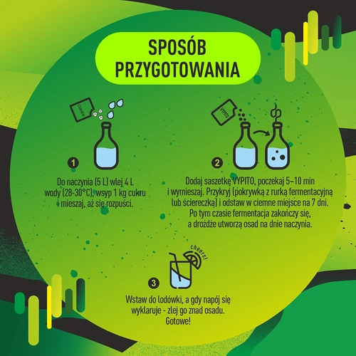 VYPITO 12%, zakje voor 18 drankjes - Energiedrank, 126 g - 5 ['voor drankjes', ' voor alcohol', ' snelle fermentatie', ' mix voor het maken van dranken', ' ideaal voor drankjes', ' om alcohol te maken', ' frisdranken', ' doe-het-zelf alcohol', ' doe-het-zelf dranken', ' zelfgemaakte drankjes', ' handgemaakte alcohol', ' alcoholische cocktails', ' voor dranken met alcohol', ' energiedrank', ' smaakdrankjes', ' chillout', ' alcohol voor een feestje', ' zelfgemaakte alcohol', ' zelfgemaakte dranken', ' gist met voedingsstoffen', ' thuisgistfermentatie', ' energiedrank']