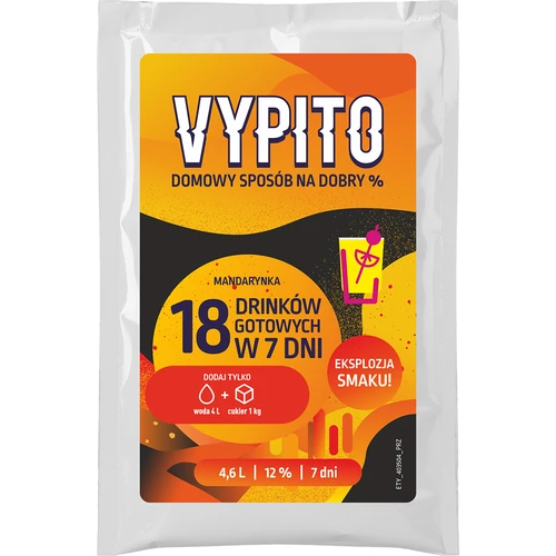VYPITO 12%, zakje voor 18 drankjes - Mandarijn, 126g