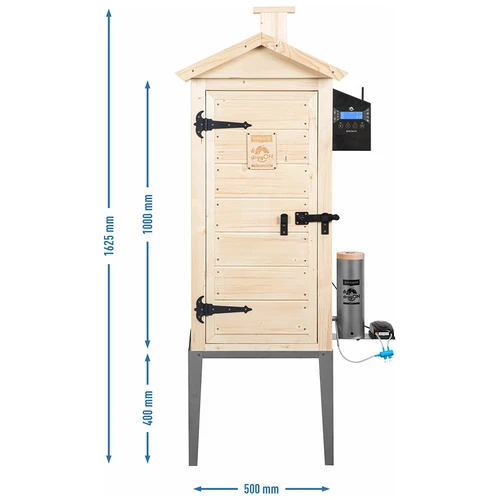 Wędzarnia z Wi-Fi, 200 L- dragON WOOD 100IQ z elektrycznym modułem grzejnym i sterownikiem - 13